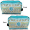 Abstract Teal Stripes Dopp Kit - Approval