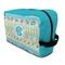 Abstract Teal Stripes Dopp Kit - Front/Main