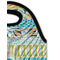 Abstract Teal Stripes Double Wine Tote - Detail 1 (new)