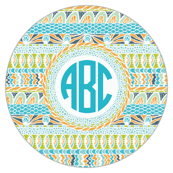 Abstract Teal Stripes Drink Topper - XLarge - Single