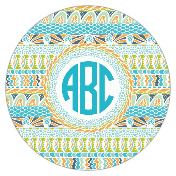 Abstract Teal Stripes Drink Topper - XSmall - Single