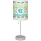 Abstract Teal Stripes Lamp with Drum Shade (Personalized)
