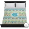 Abstract Teal Stripes Duvet Cover (Queen)