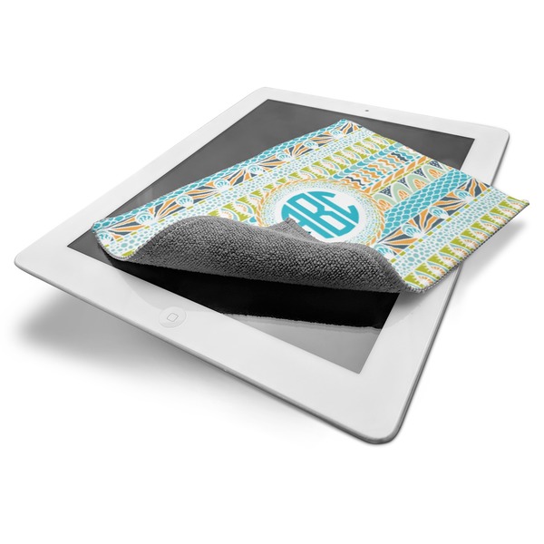 Abstract Teal Stripes Electronic Screen Wipe - iPad