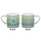 Abstract Teal Stripes Espresso Cup - 6oz (Double Shot) (APPROVAL)