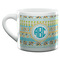 Abstract Teal Stripes Espresso Cup - 6oz (Double Shot) (MAIN)