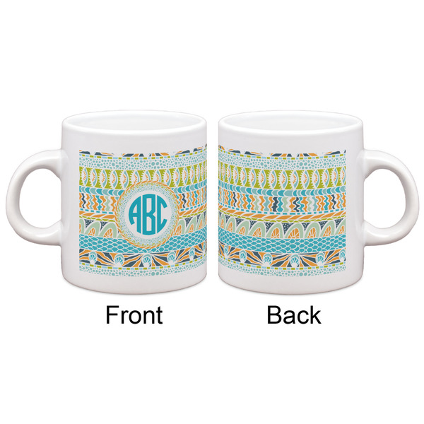 Abstract Teal Stripes Espresso Cup - Apvl