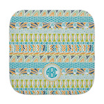 Abstract Teal Stripes Face Towel (Personalized)