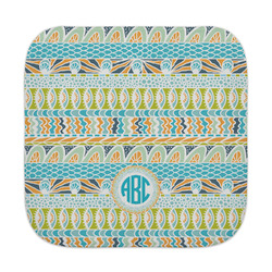 Abstract Teal Stripes Face Towel (Personalized)