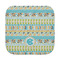 Abstract Teal Stripes Face Cloth-Rounded Corners