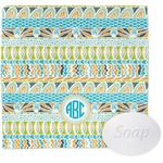 Abstract Teal Stripes Washcloth (Personalized)