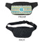 Abstract Teal Stripes Fanny Packs - APPROVAL