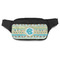 Abstract Teal Stripes Fanny Packs - FRONT