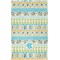 Abstract Teal Stripes Finger Tip Towel - Full View