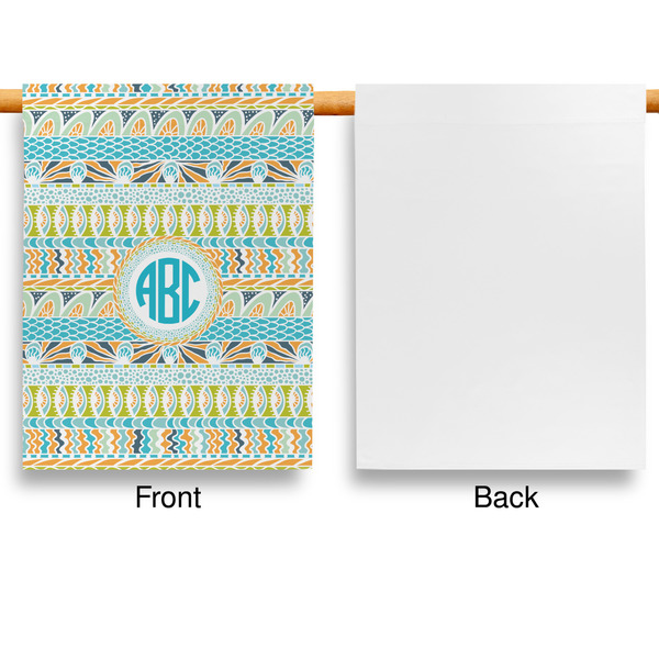 Abstract Teal Stripes Garden Flags - Large - Single Sided - APPROVAL