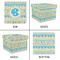 Abstract Teal Stripes Gift Boxes with Lid - Canvas Wrapped - Medium - Approval