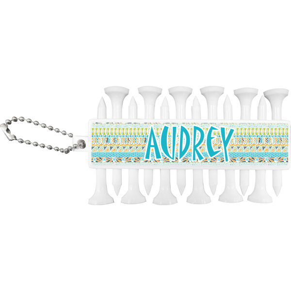 Abstract Teal Stripes Golf Buddy