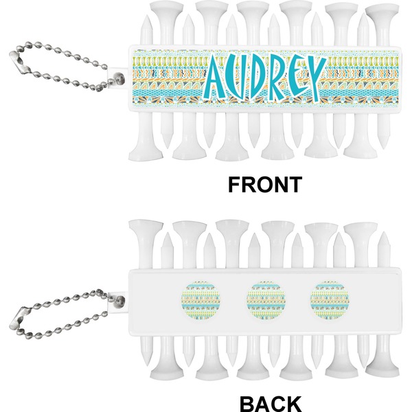 Abstract Teal Stripes Golf Buddy (Approval)