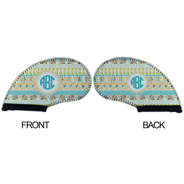 Abstract Teal Stripes Golf Club Covers - APPROVAL