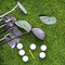 Abstract Teal Stripes Golf Club Covers - LIFESTYLE