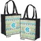 Abstract Teal Stripes Grocery Bag - Apvl