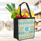 Abstract Teal Stripes Grocery Bag - LIFESTYLE