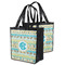 Abstract Teal Stripes Grocery Bag - MAIN