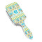Abstract Teal Stripes Hair Brush - Angle View