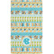 Abstract Teal Stripes Hand Towel (Personalized) Full