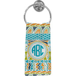 Abstract Teal Stripes Hand Towel - Full Print (Personalized)