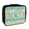 Abstract Teal Stripes Insulated Lunch Bag (Personalized)