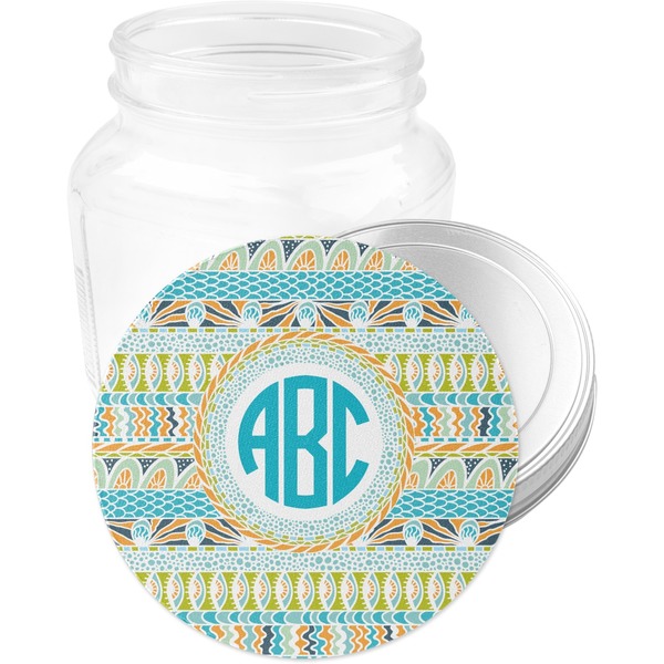 Abstract Teal Stripes Jar Opener - Main