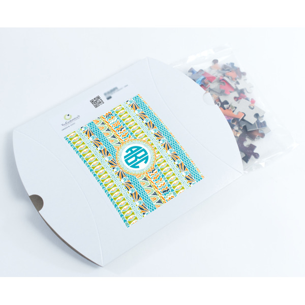 Abstract Teal Stripes Jigsaw Puzzle 110 Piece - Box