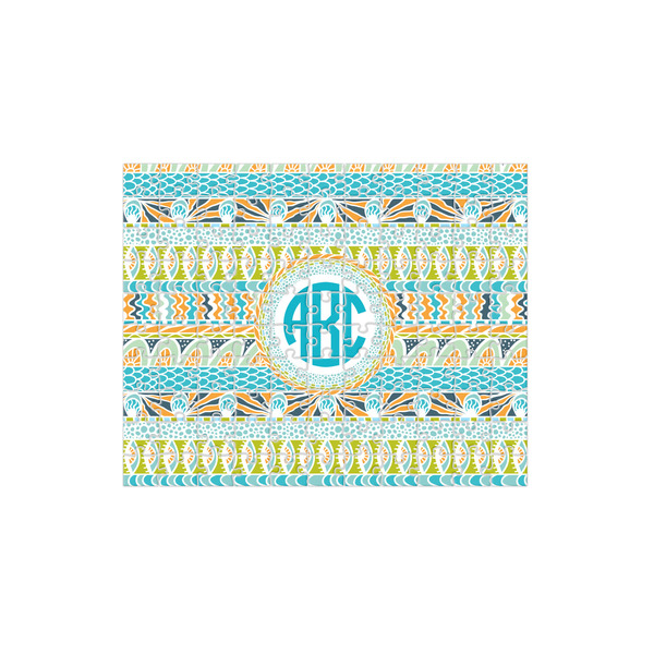 Custom Abstract Teal Stripes 110 pc Jigsaw Puzzle (Personalized)