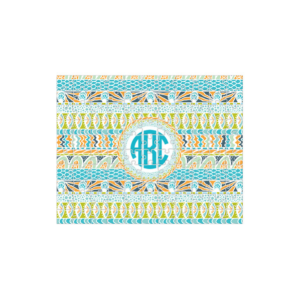 Custom Abstract Teal Stripes 110 pc Jigsaw Puzzle (Personalized)