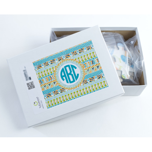 Abstract Teal Stripes Jigsaw Puzzle 30 Piece - Box