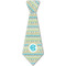 Abstract Teal Stripes Just Faux Tie