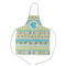 Abstract Teal Stripes Kid's Aprons - Medium Approval