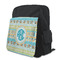 Abstract Teal Stripes Kid's Backpack - MAIN