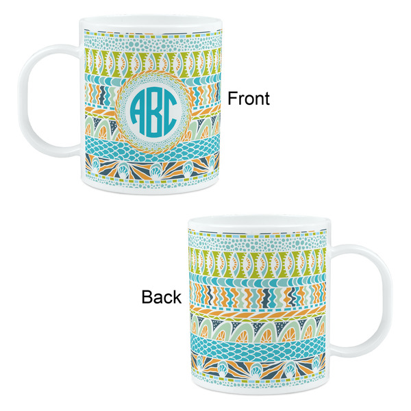 Abstract Teal Stripes Kid's Mug - Apvl