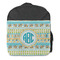 Abstract Teal Stripes Kids Backpack - Front