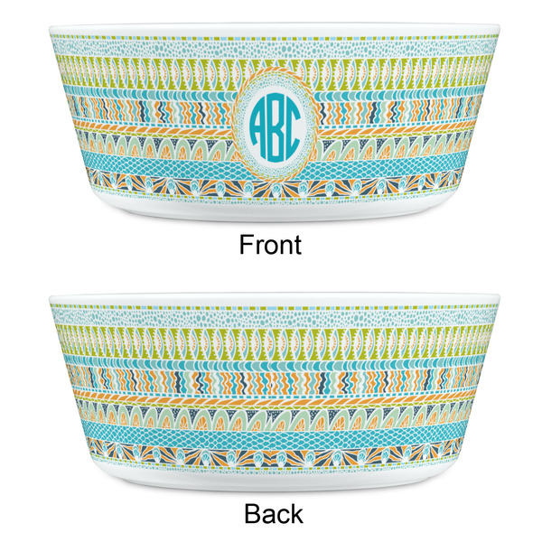 Abstract Teal Stripes Kids Bowls - APPROVAL