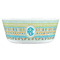 Abstract Teal Stripes Kids Bowls - FRONT