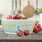 Abstract Teal Stripes Kids Bowls - LIFESTYLE