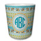Abstract Teal Stripes Plastic Tumbler 6oz (Personalized)