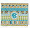 Abstract Teal Stripes Kitchen Towel - Poly Cotton w/ Monograms