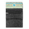 Abstract Teal Stripes Ladies Wallet (Open)