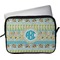 Abstract Teal Stripes Laptop Sleeve / Case - 13" (Personalized)