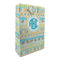 Abstract Teal Stripes Large Gift Bag (Personalized)