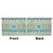 Abstract Teal Stripes Large Zipper Pouch Approval (Front and Back)